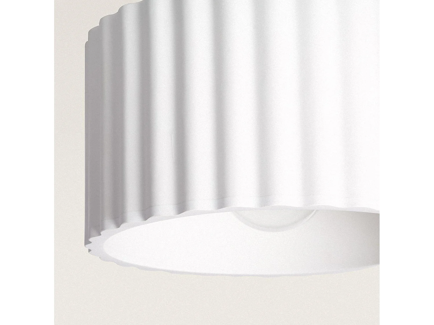 Plafonnier Plâtre Double Colum Blanc