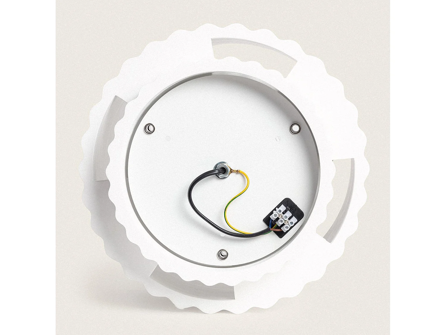 Plafonnier Plâtre Double Colum Blanc