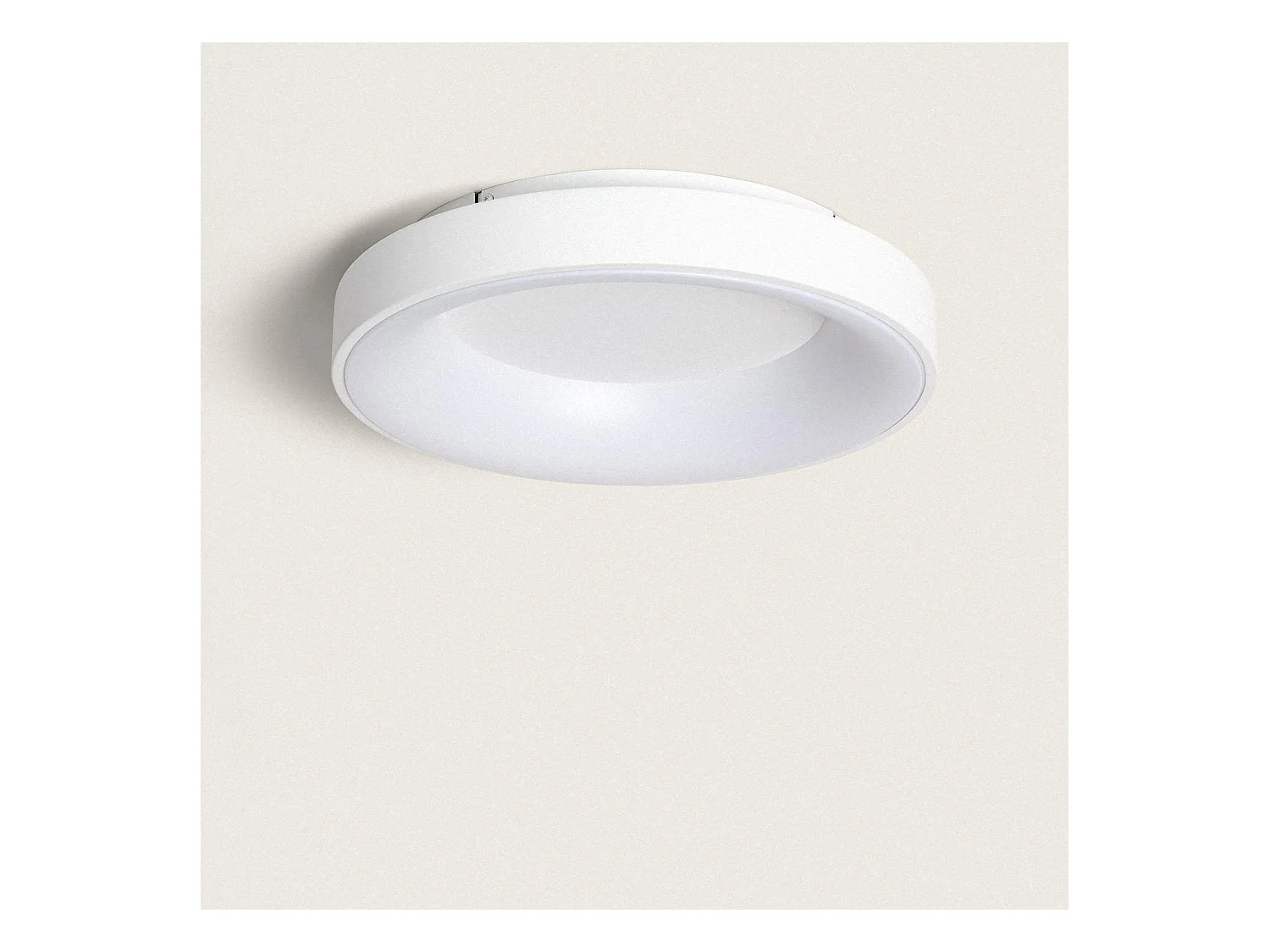 Plafonnier LED Rond 40W Métal Ø470 mm CCT Sélectionnable Jacob Blanc