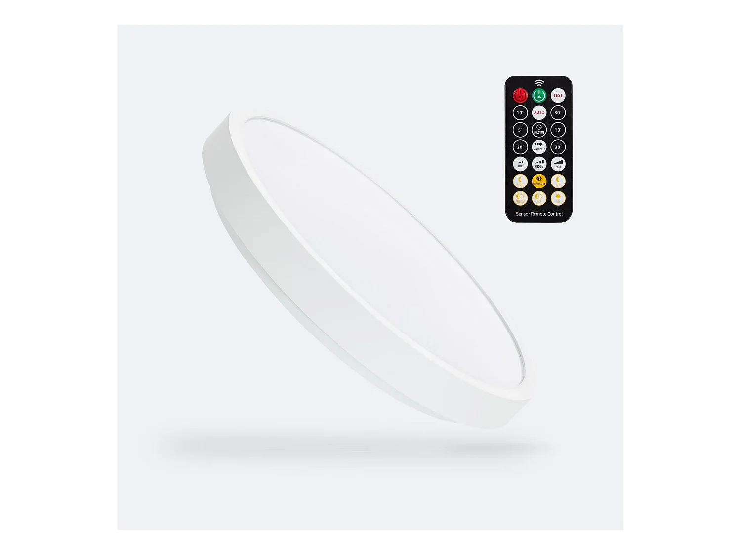Plafonnier LED Rond 18W avec Détecteur de Mouvement Radar Ø300 mm 4000K Blanc neutre
