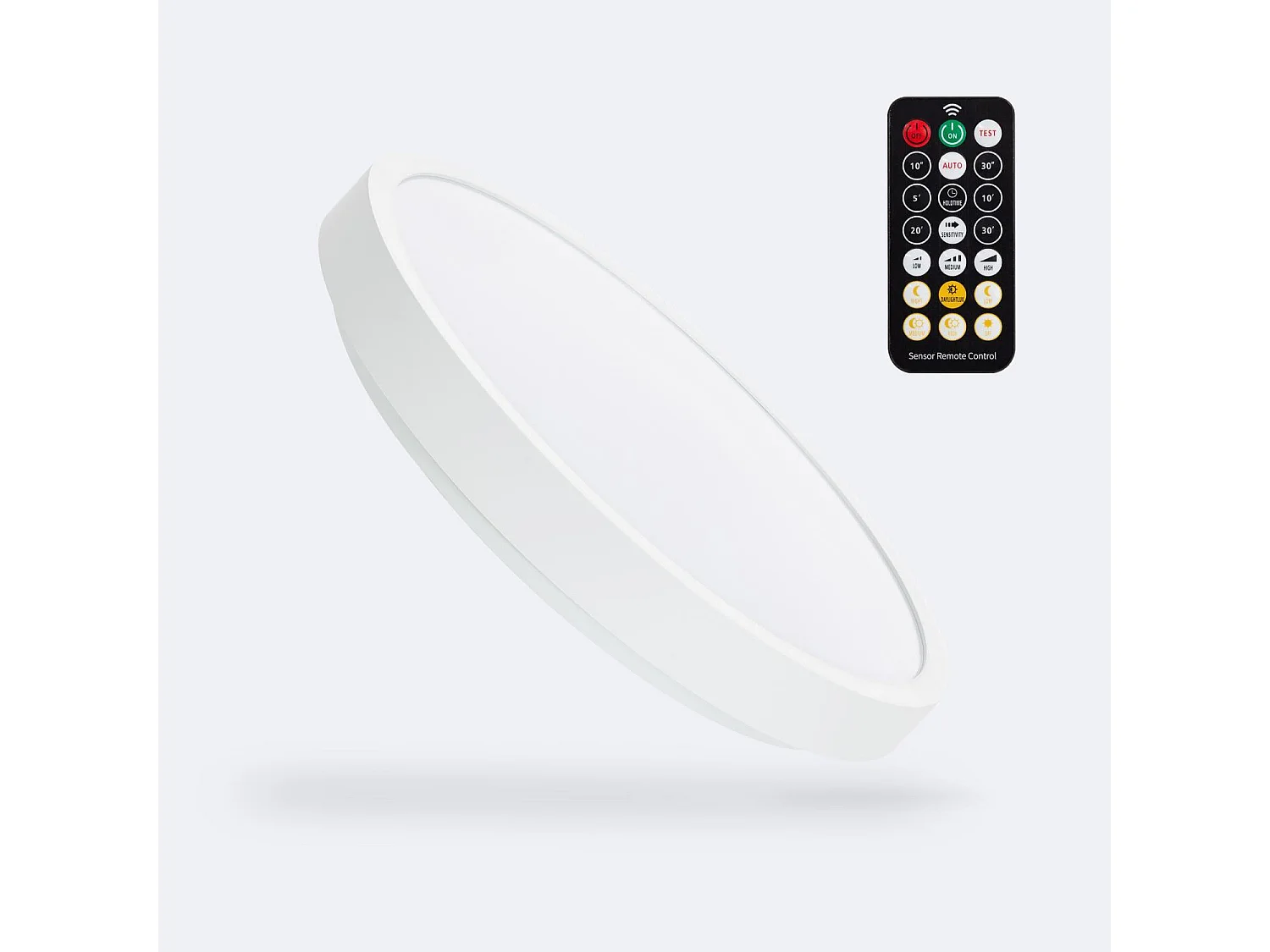 Plafonnier LED Rond 18W avec Détecteur de Mouvement Radar Ø300 mm 4000K Blanc neutre