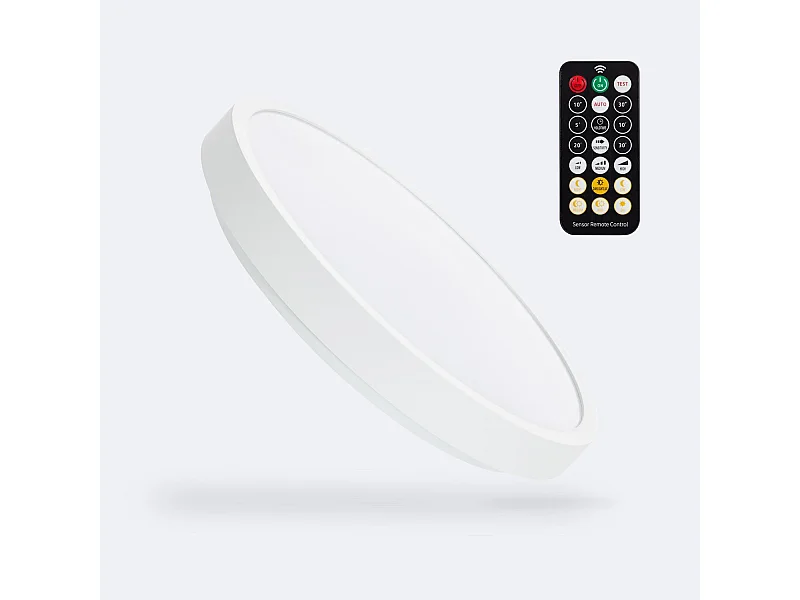 Plafonnier LED Rond 18W avec Détecteur de Mouvement Radar Ø300 mm 4000K Blanc neutre