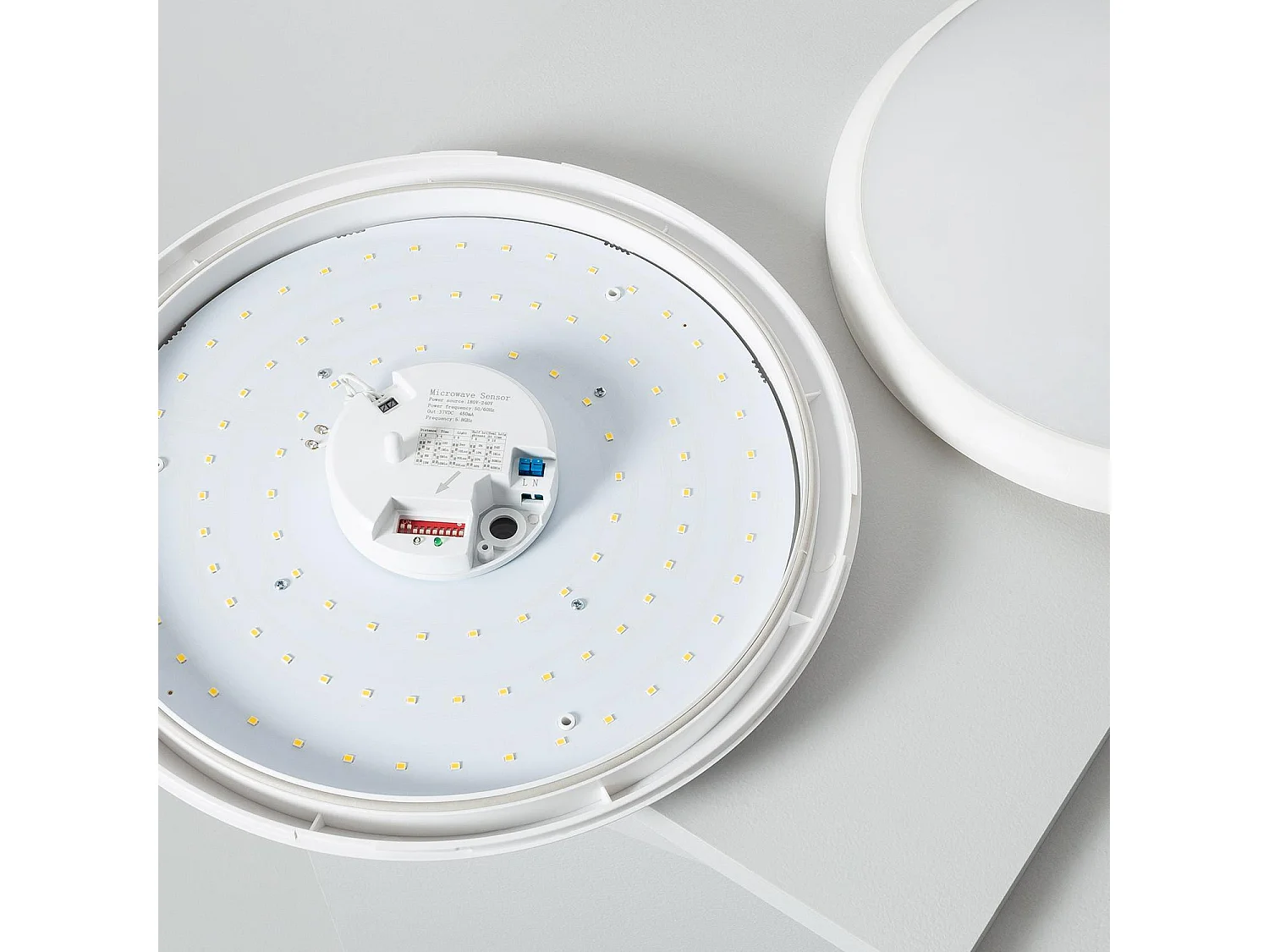 Plafoniera LED 20W Circolare con Sensore di Movimento Radar Ø350 mm 4500K Bianco Naturale