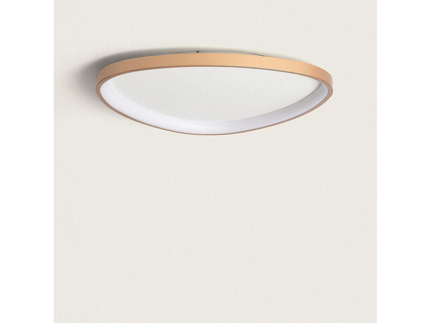 Plafonnier LED Oval 30W Métal Ø600 mm CCT Sélectionnable Owen Doré