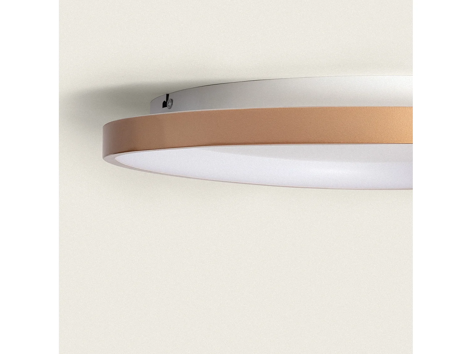 Plafonnier LED Oval 30W Métal Ø600 mm CCT Sélectionnable Owen Doré