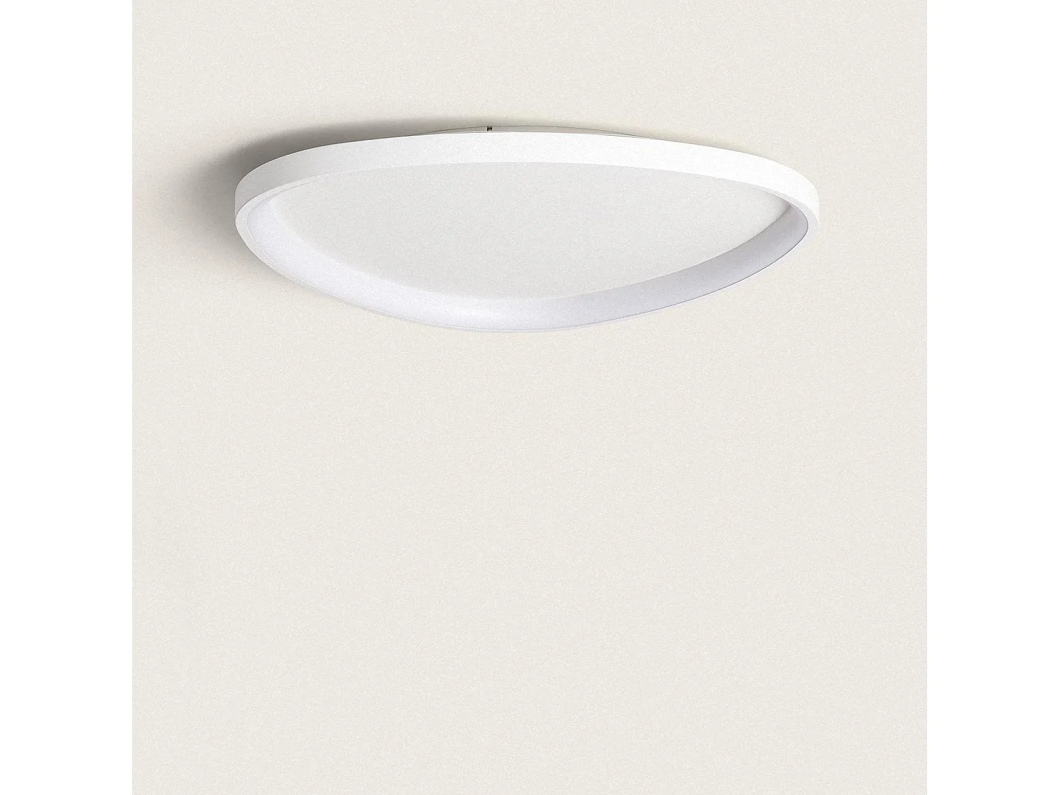 Plafonnier LED Oval 30W Métal Ø600 mm CCT Sélectionnable Owen Bois