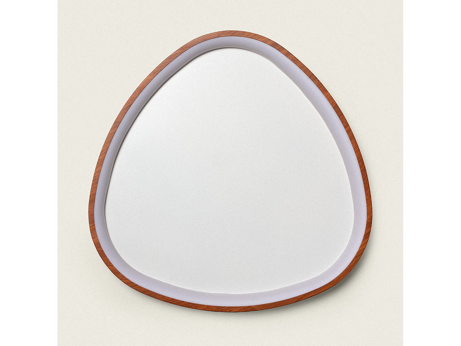 Plafonnier LED Oval 30W Métal Ø600 mm CCT Sélectionnable Owen Bois