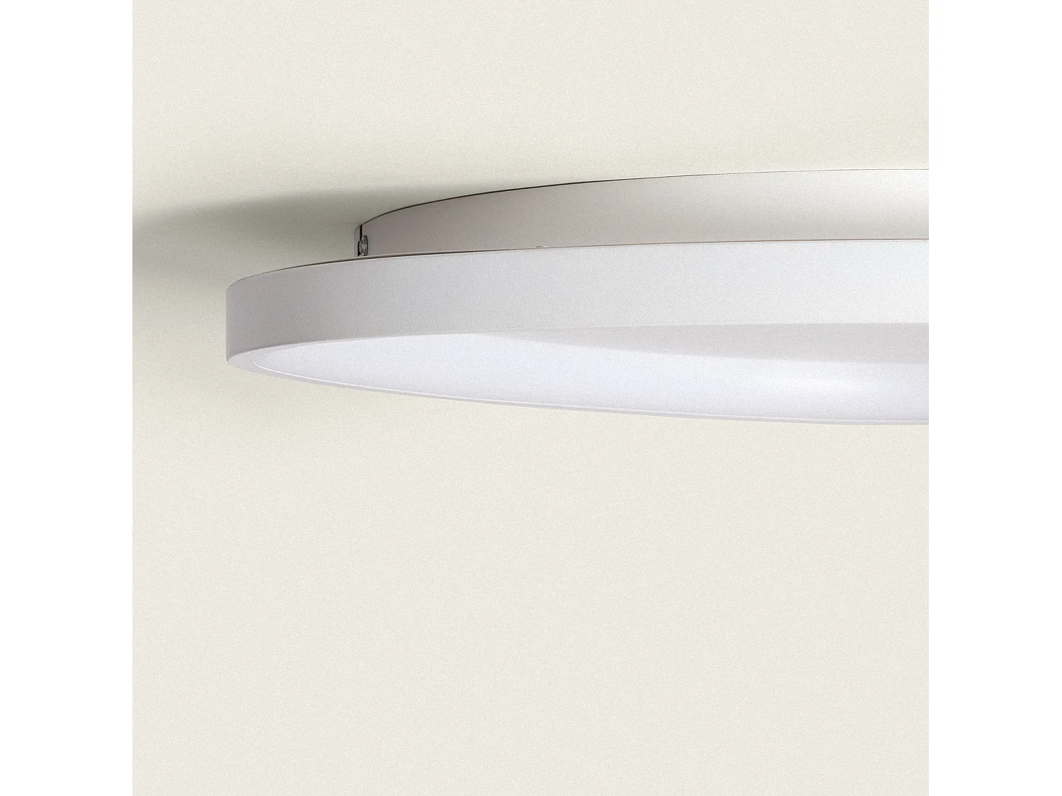 Plafonnier LED Oval 30W Métal Ø600 mm CCT Sélectionnable Owen Blanc