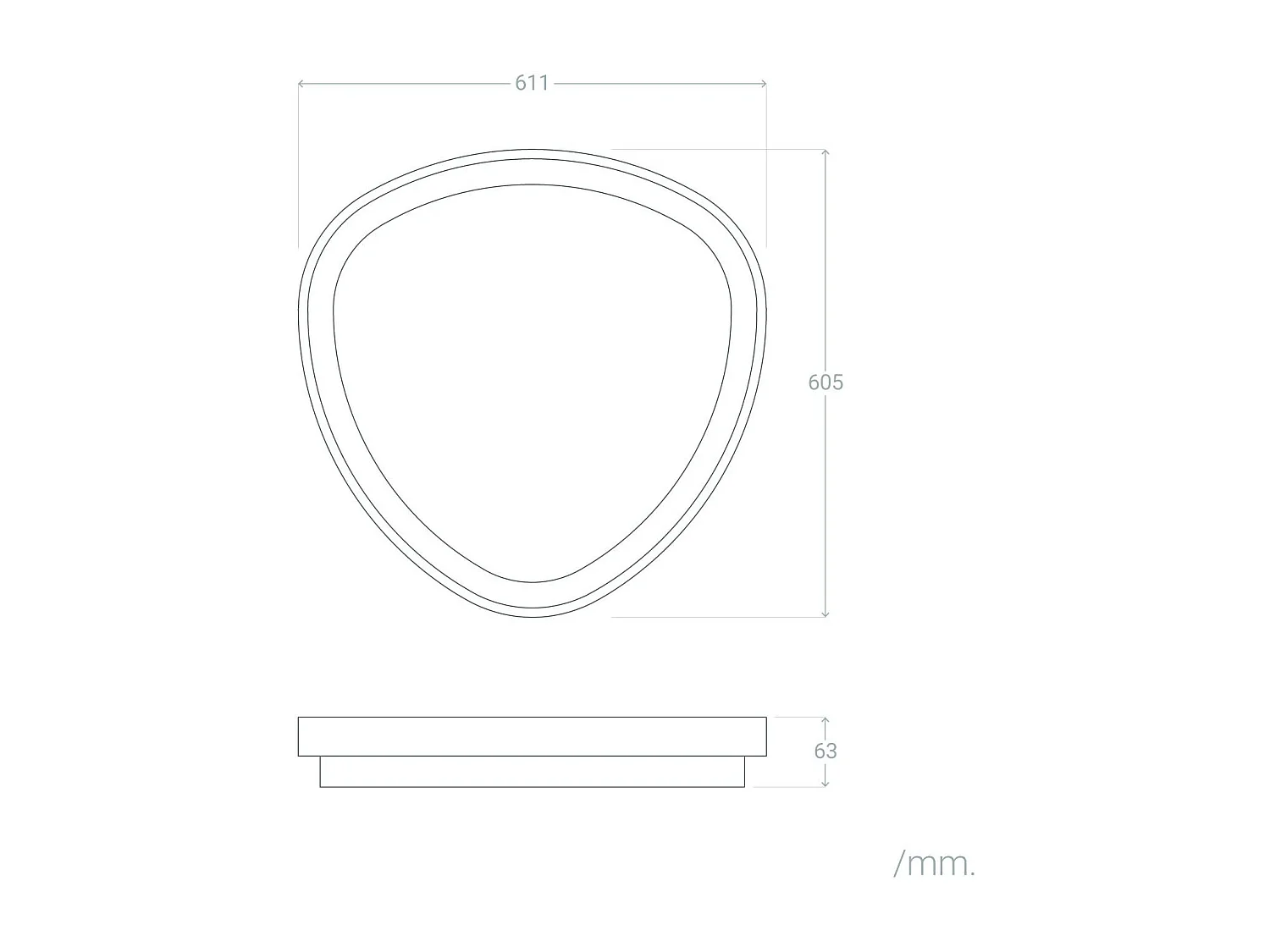 Plafonnier LED Oval 30W Métal Ø600 mm CCT Sélectionnable Owen Blanc