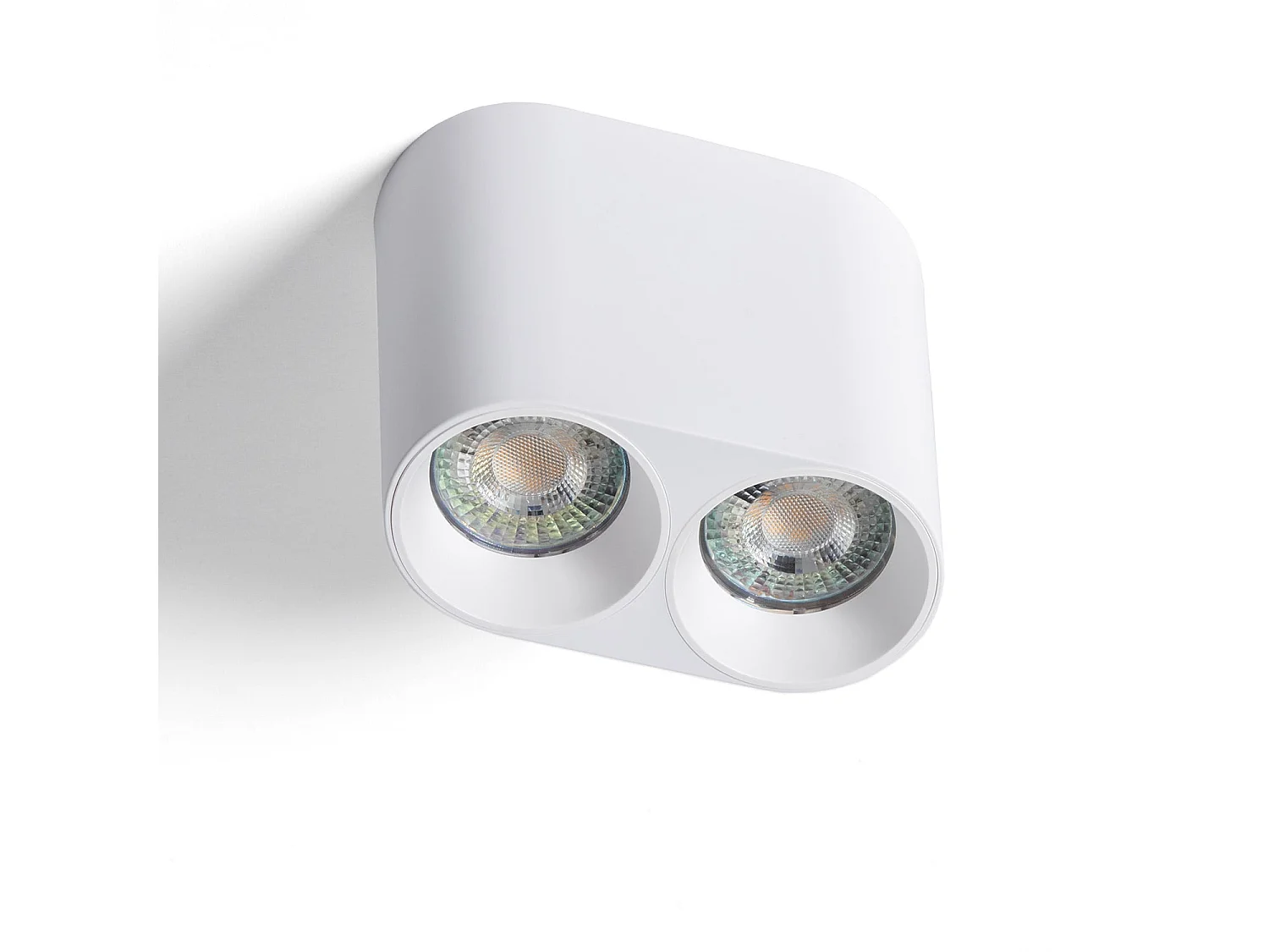 Aplique de Techo Circular Doble Traxim  Blanco