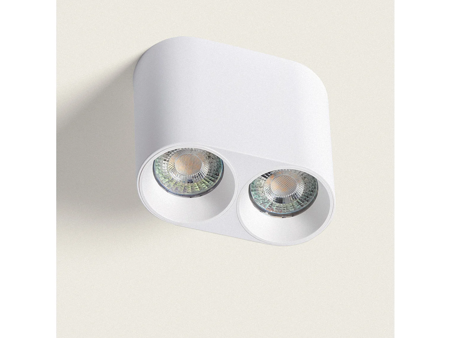 Aplique de Techo Circular Doble Traxim  Blanco
