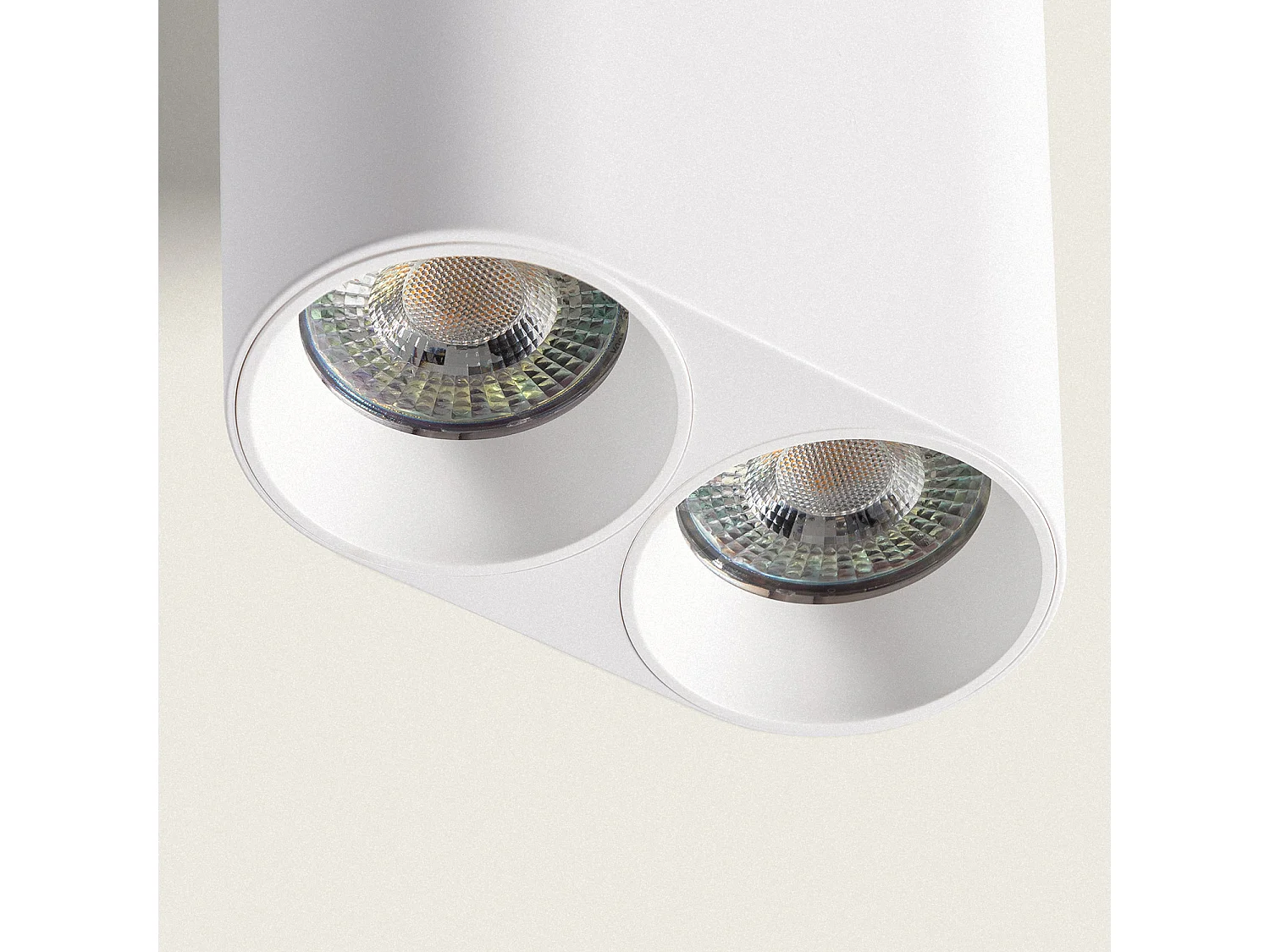 Aplique de Techo Circular Doble Traxim  Blanco