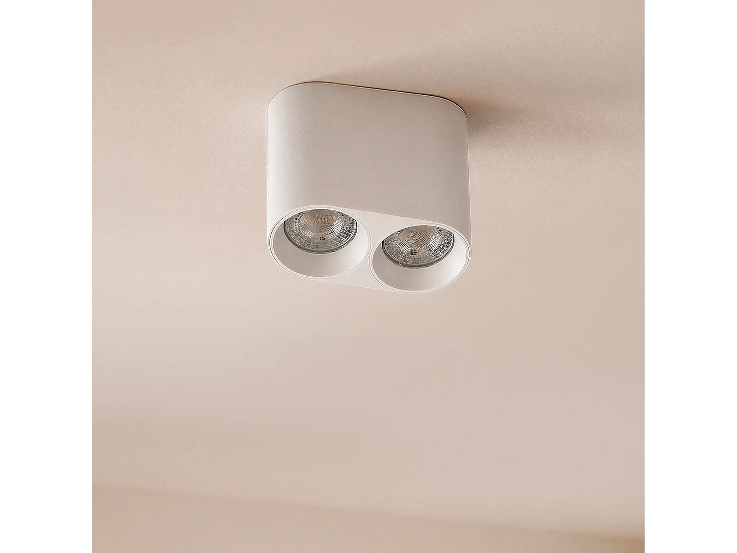 Aplique de Techo Circular Doble Traxim Blanco