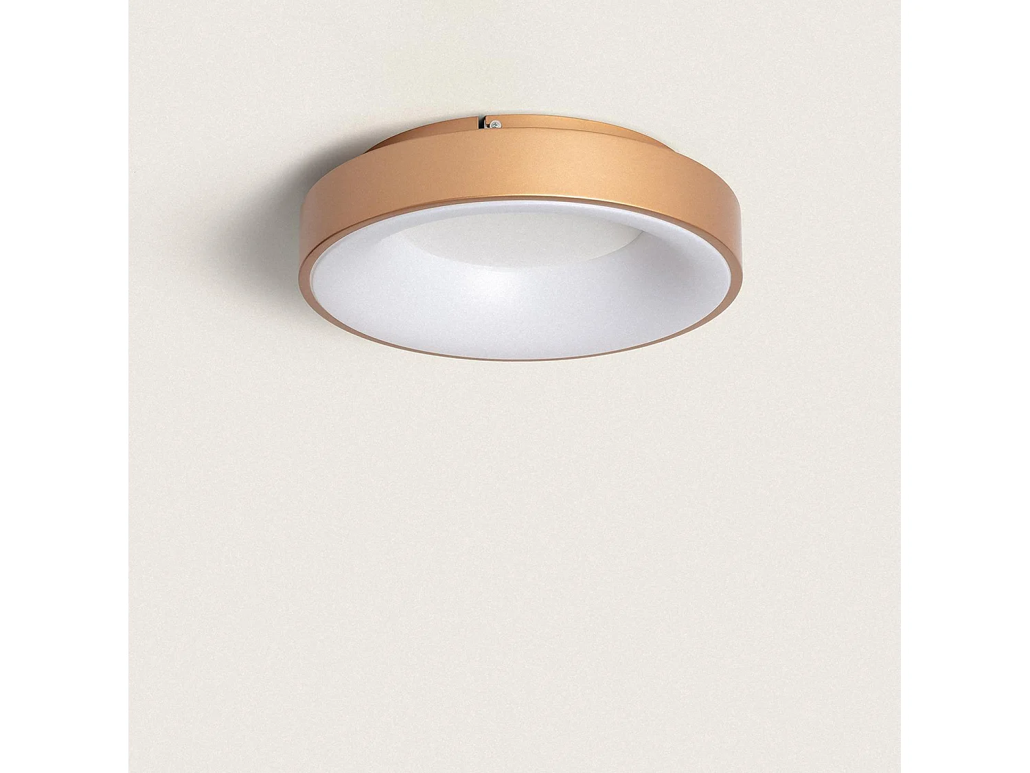 Plafonnier LED Rond 30W Métal Ø380 mm CCT Sélectionnable Jacob Cuivre
