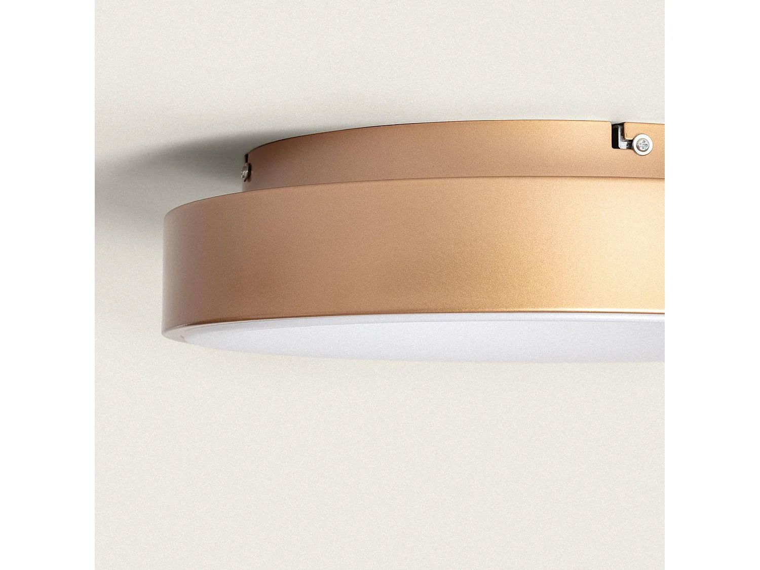 Plafonnier LED Rond 30W Métal Ø380 mm CCT Sélectionnable Jacob Cuivre