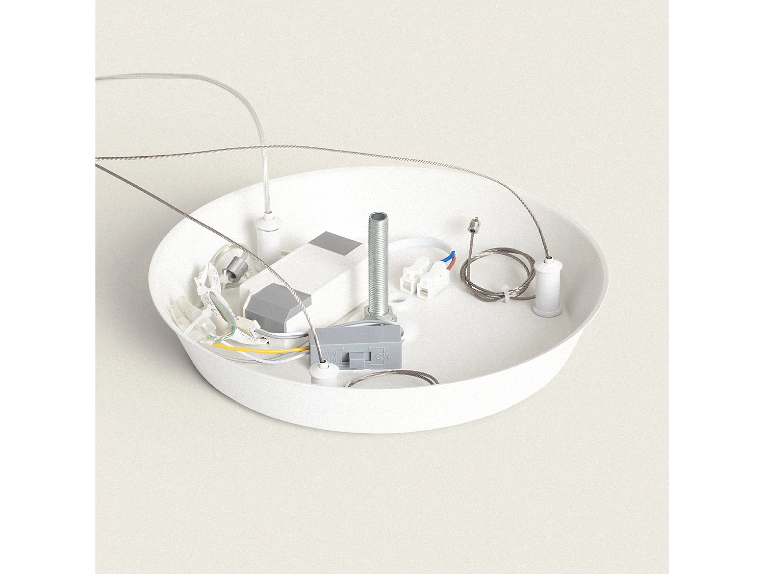 Lampada a Sospensione LED CCT Selezionabile Metallo 30W Jacob-M Marrone