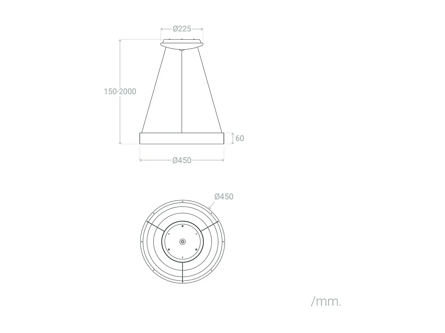 Lampada a Sospensione LED CCT Selezionabile Metallo 30W Jacob-M Marrone