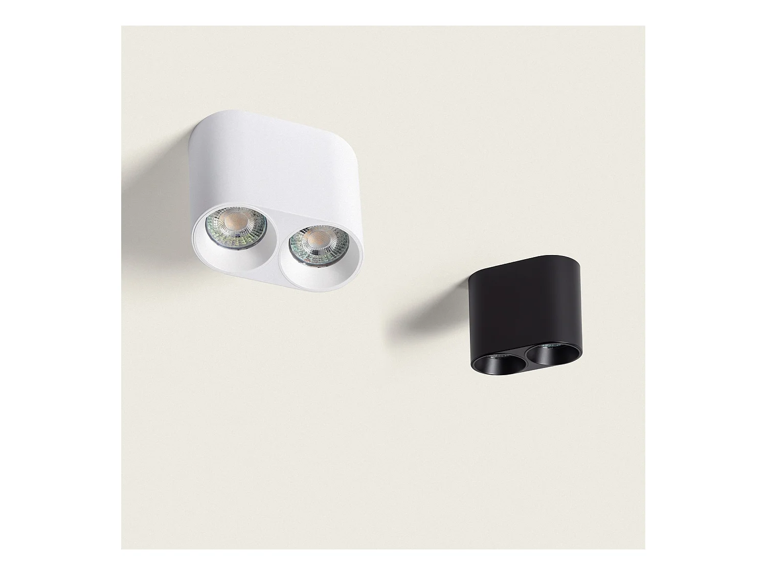 Plafonnier Circulaire Double Traxim Noir