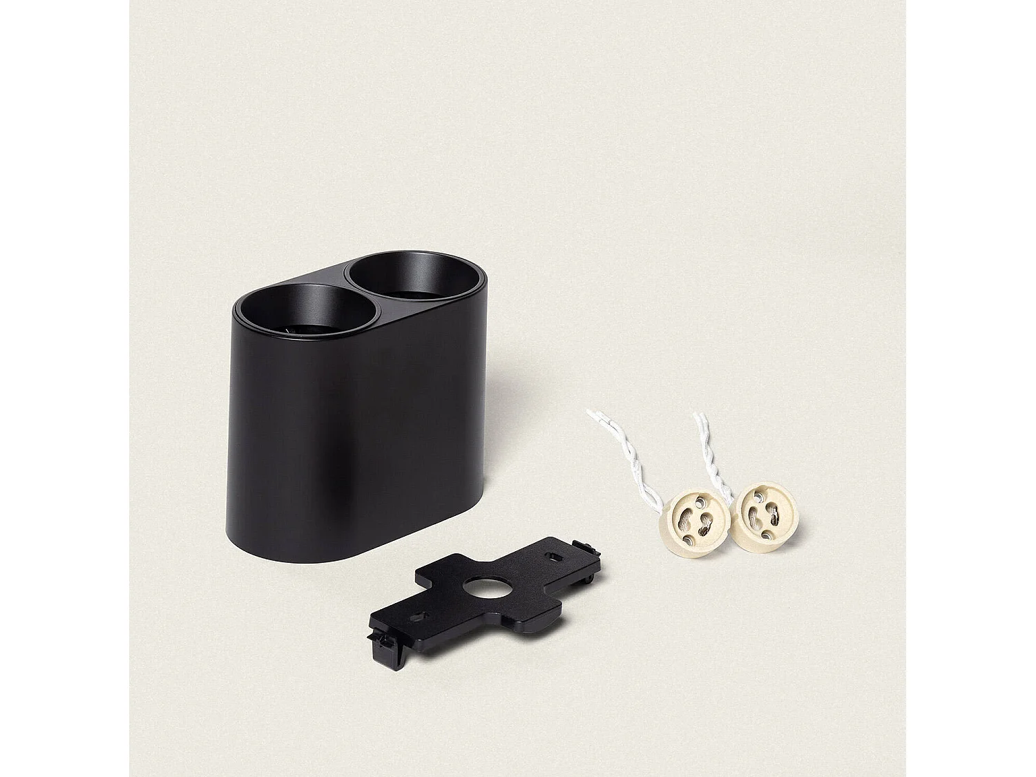 Plafonnier Circulaire Double Traxim Noir