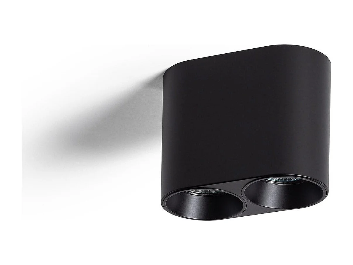 Plafonnier Circulaire Double Traxim Noir