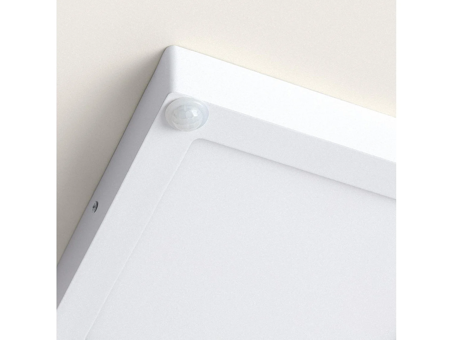 Plafonnier LED Carré avec Détecteur de Présence PIR 18W 225x225 mm Blanc Chaud 2700K - 3200K