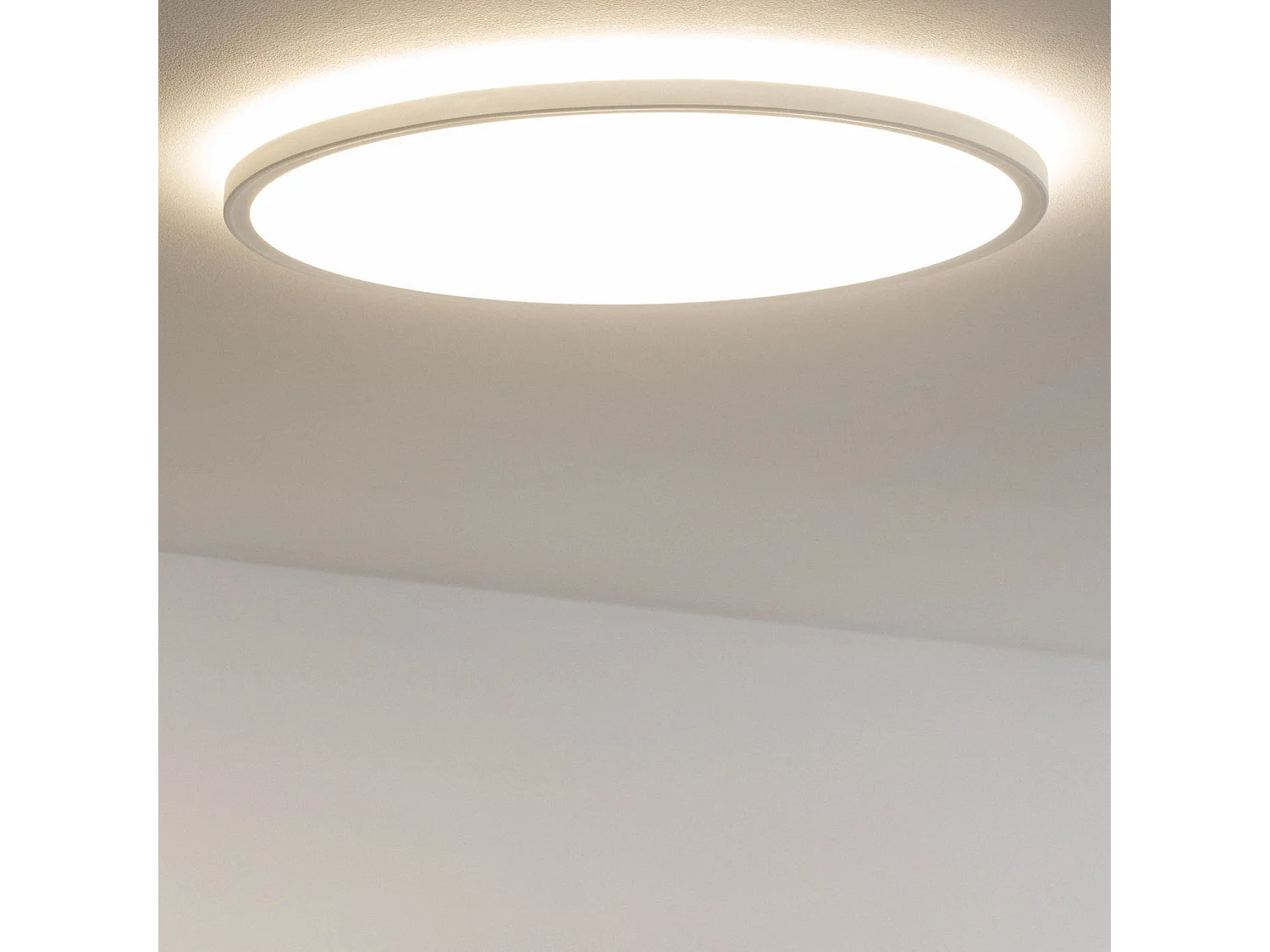 Plafonnier LED Rond Variation par Paliers 3 Niveaux SwitchDimm 24W Double Face Ø420mm 4000K Blanc neutre