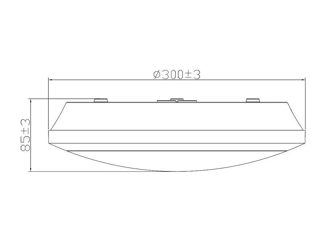 Plafoniera LED 19-28W Ø300 mm da Esterno CCT Selezionabile Regolabile Selezionabile (Caldo-Naturale)
