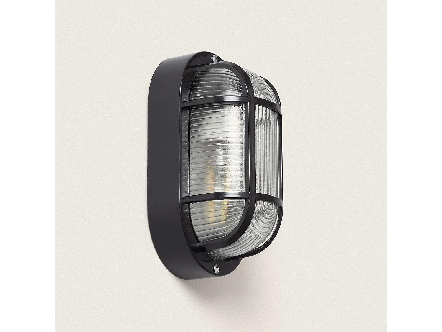 Aplique Oval para Exterior Kildare Negro