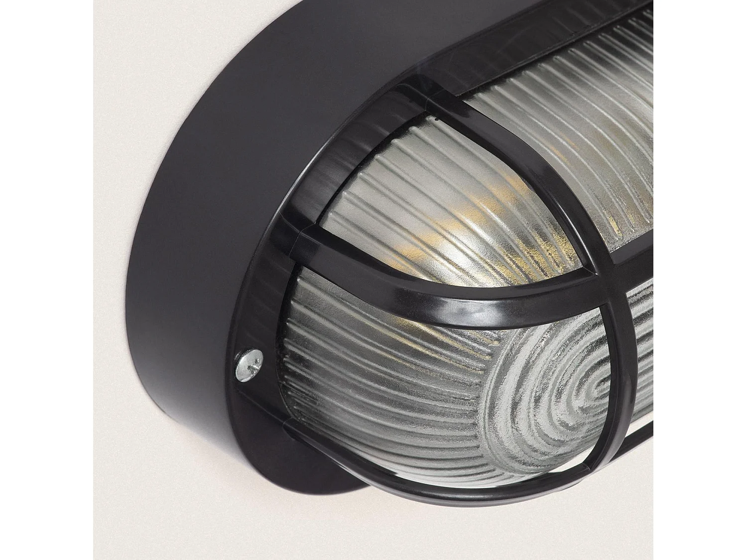 Aplique Oval para Exterior Kildare Negro