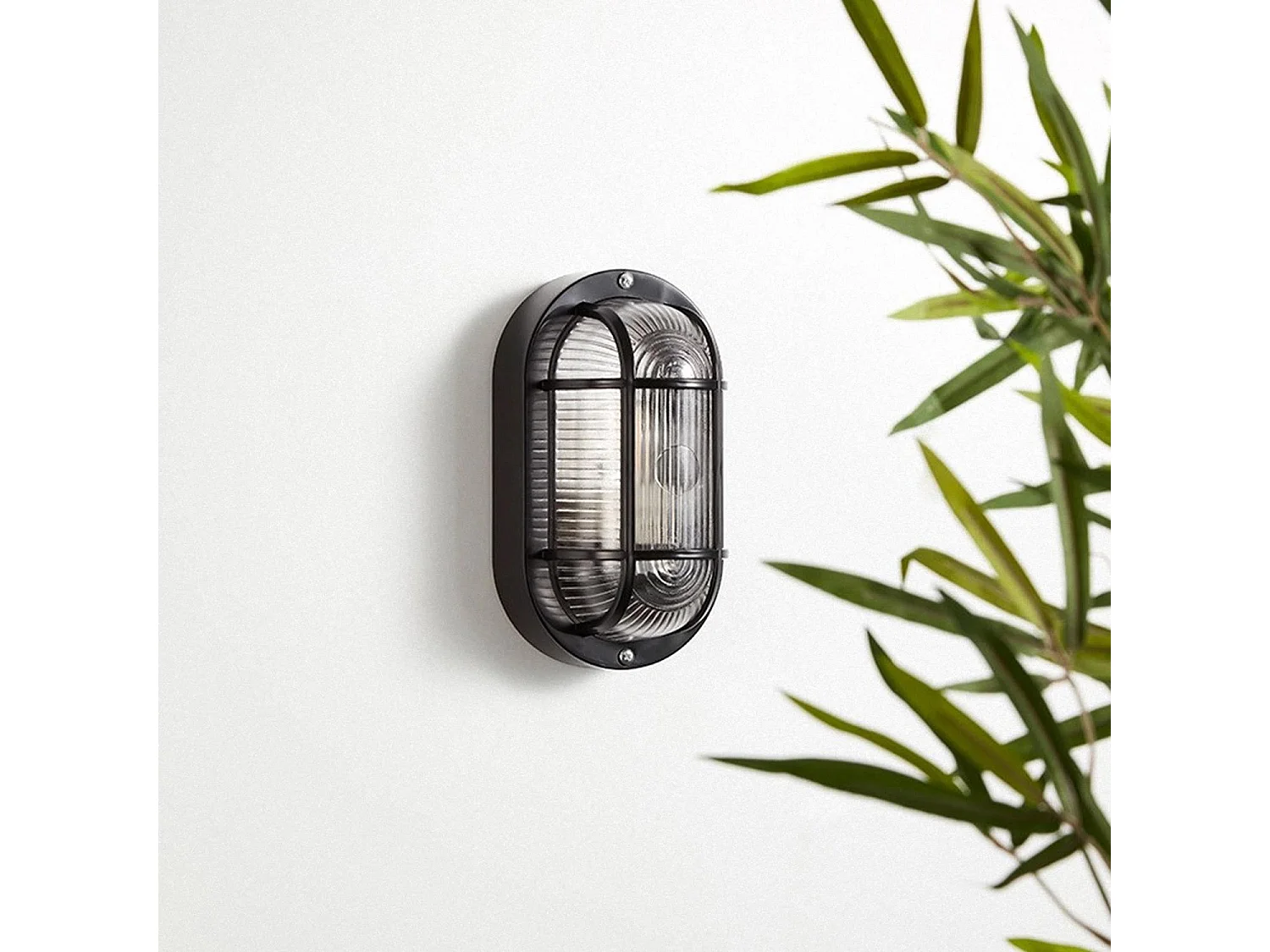 Aplique Oval para Exterior Kildare Negro