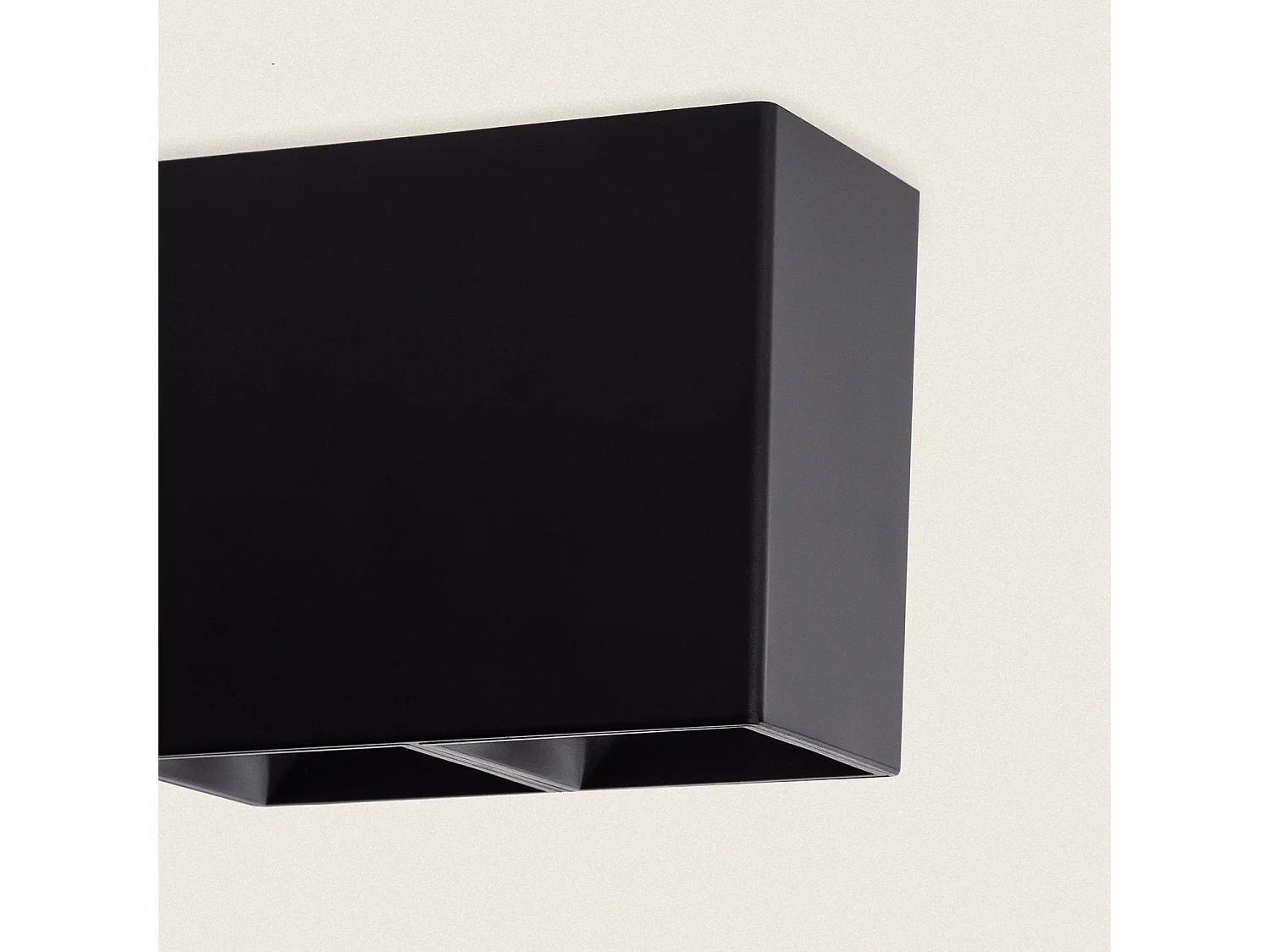 Plafonnier Carré Double Traxim  Noir