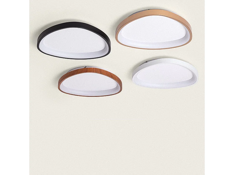 Plafón LED 20W Ovalado Metal Ø420 mm CCT Seleccionable Owen Dorado