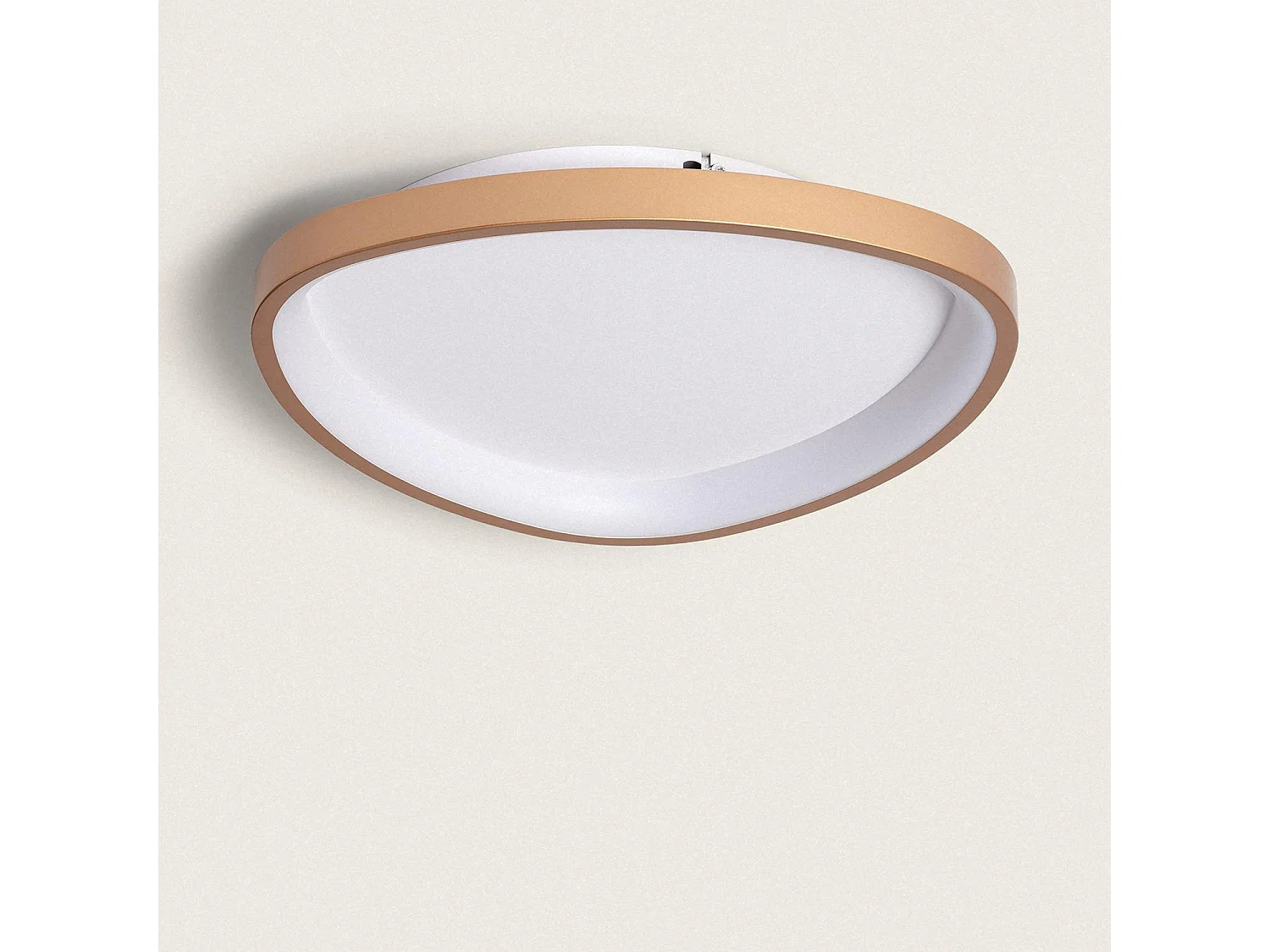 Plafonnier LED Oval 20W Métal Ø420 mm CCT Sélectionnable Owen Doré
