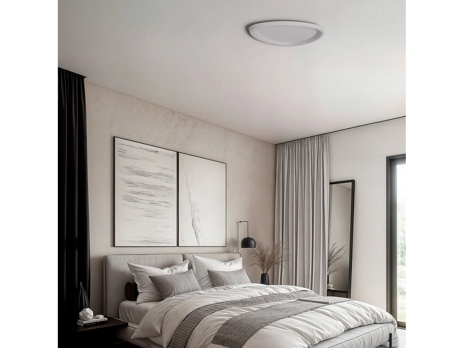 Plafonnier LED Oval 20W Métal Ø420 mm CCT Sélectionnable Owen Doré