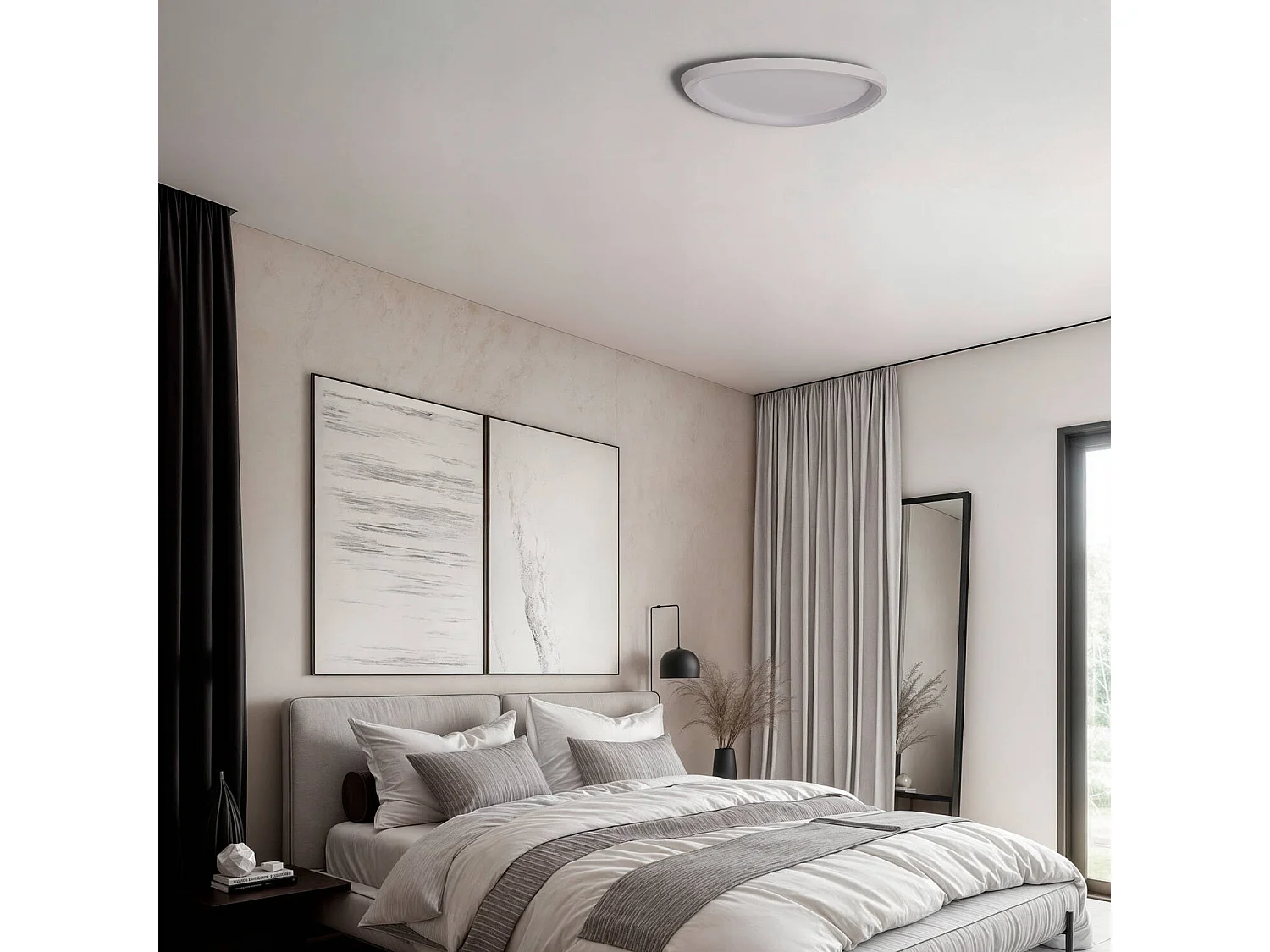 Plafonnier LED Oval 20W Métal Ø420 mm CCT Sélectionnable Owen Doré