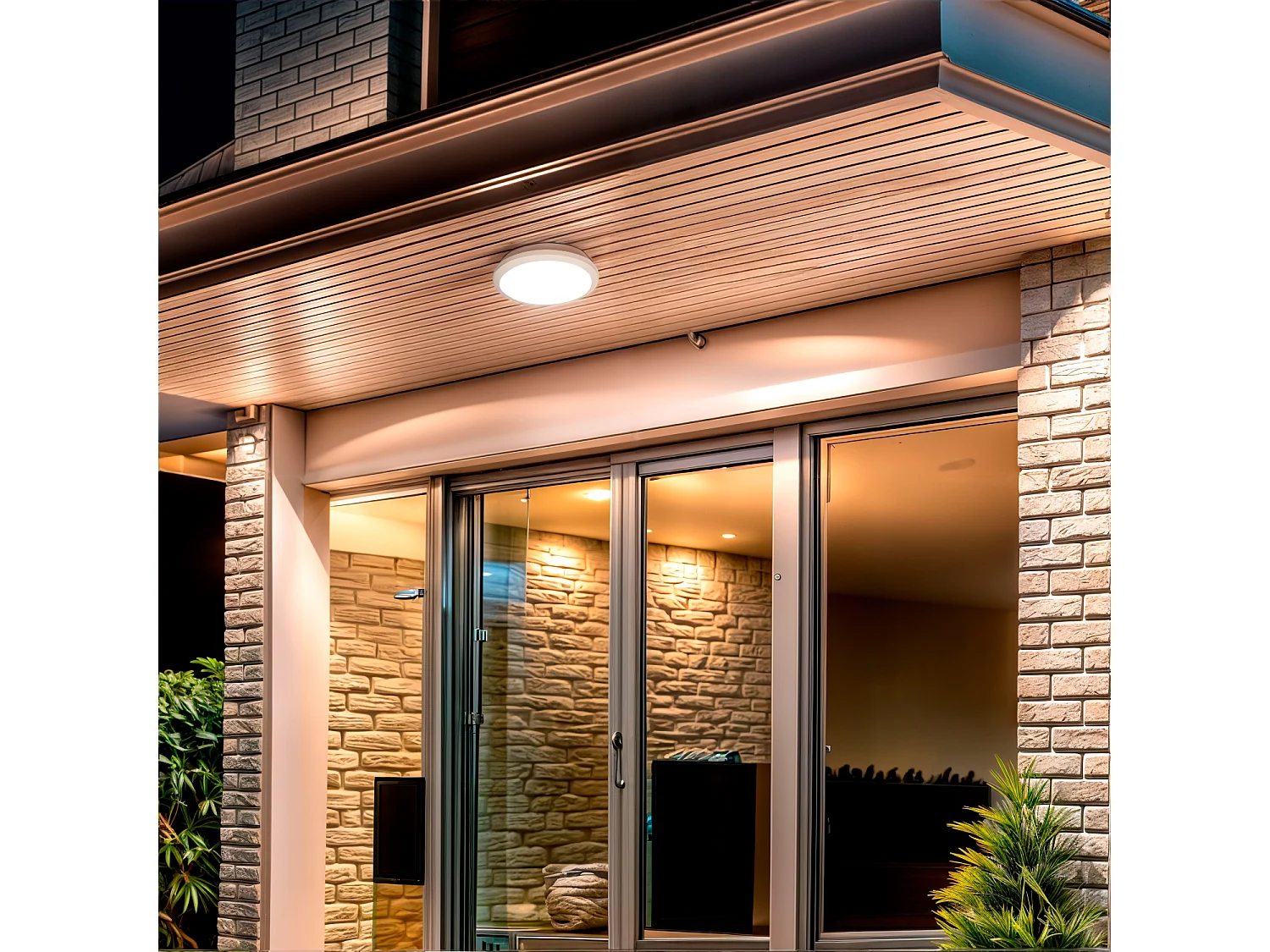 Plafonnier LED Extérieur CCT Sélectionnable 21-30W avec Éclairage de Secours Ø300 mm Sélectionnable (chaud-neutre-froid)