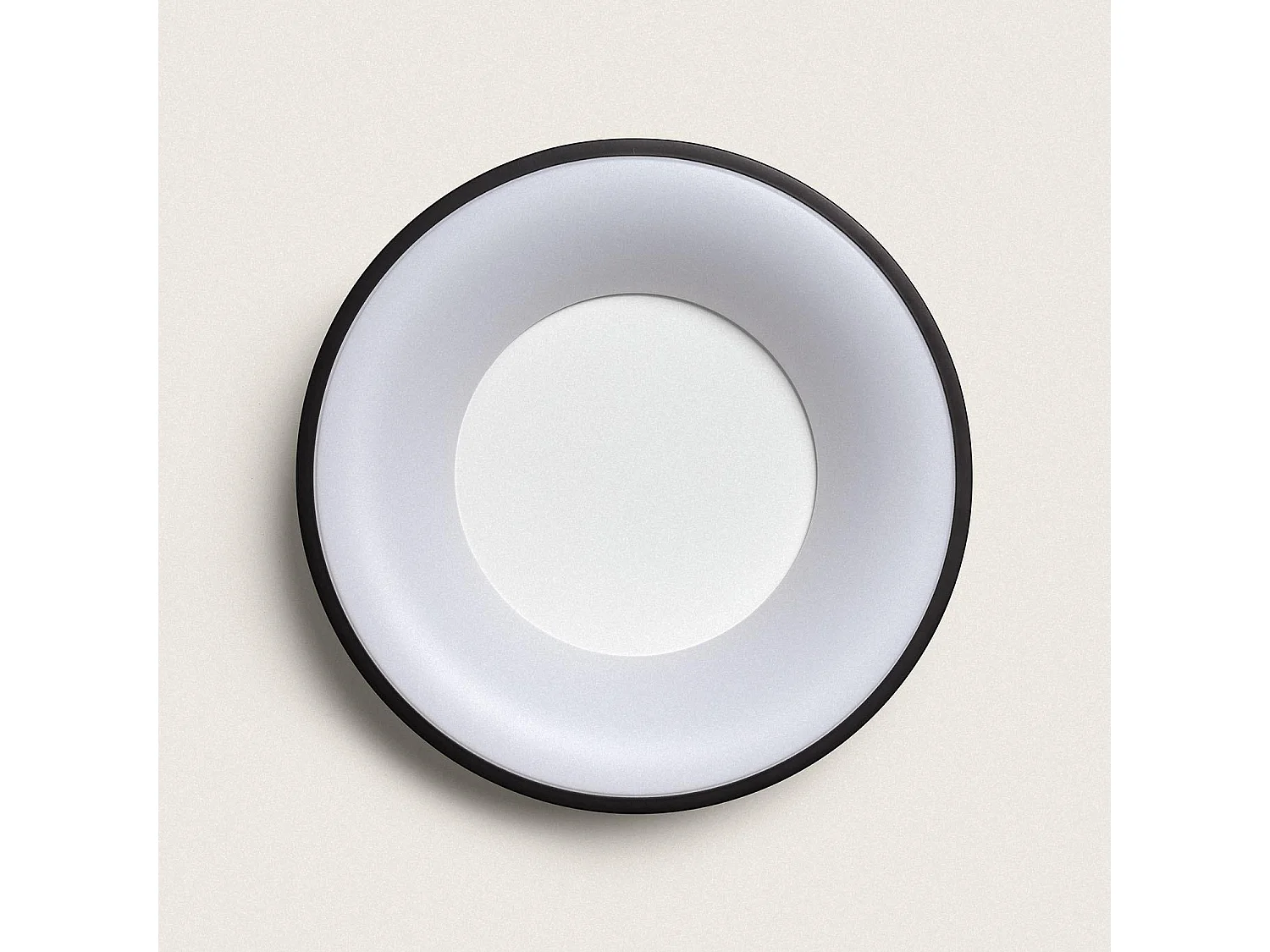 Plafoniera LED 30W Ø380 mm Circolare Metallo CCT Selezionabile Jacob Nero