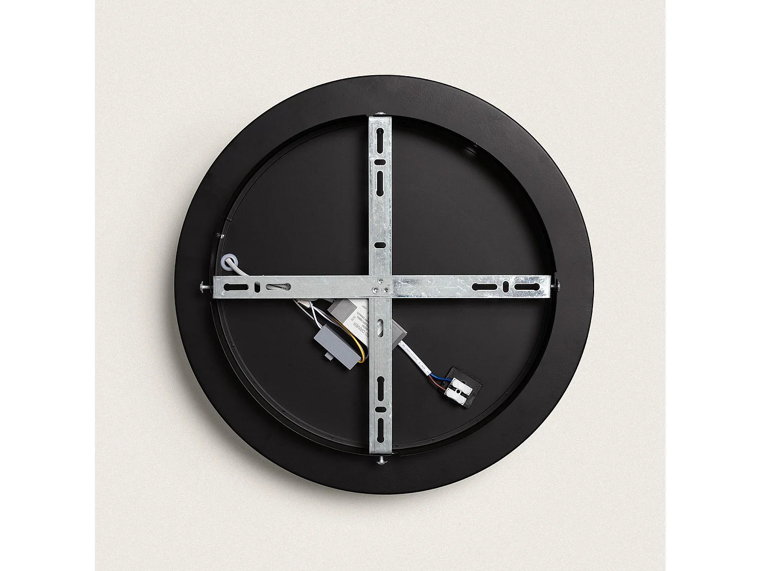 Plafonnier LED Rond 30W Métal Ø380 mm CCT Sélectionnable Jacob Noir