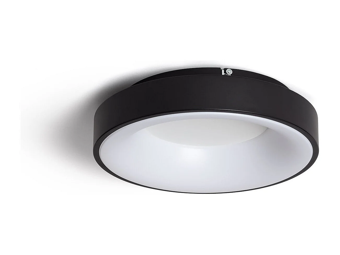 Plafón LED 30W Circular Aluminio Ø380 mm CCT Seleccionable Jacob Negro