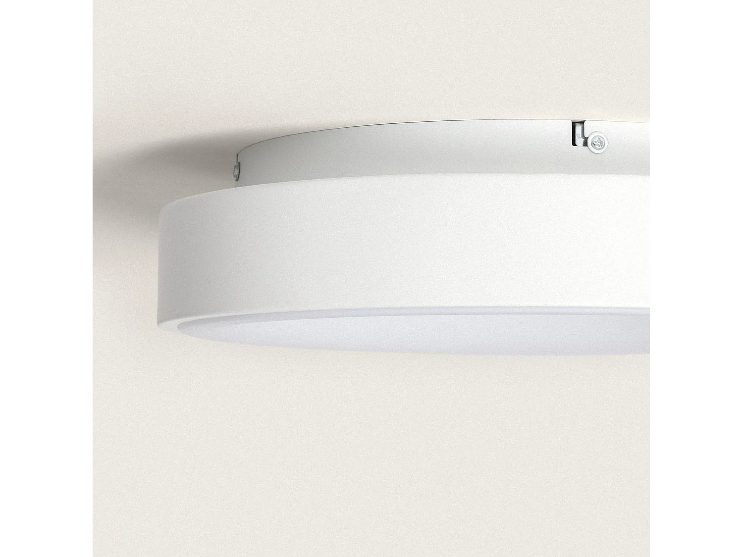 Plafonnier LED Rond 30W Métal Ø380 mm CCT Sélectionnable Jacob Blanc