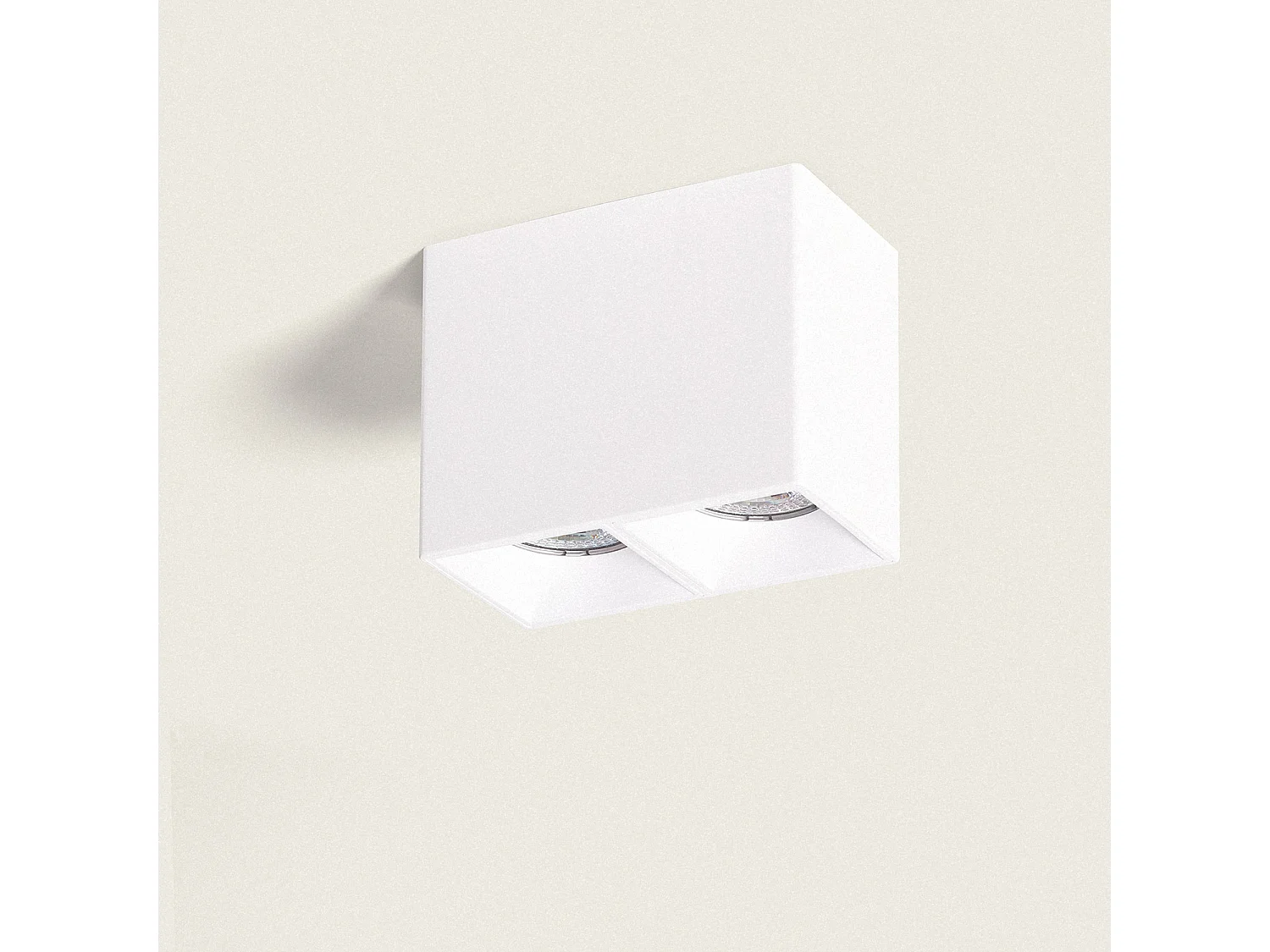 Plafonnier Carré Double Traxim  Blanc