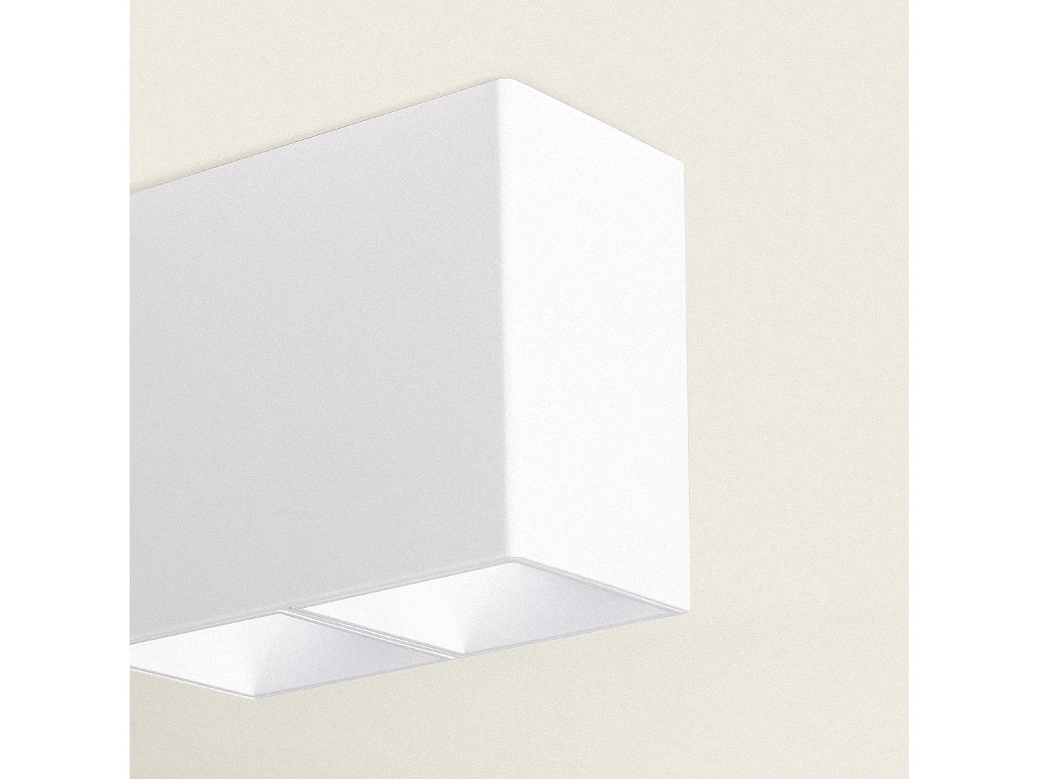 Plafonnier Carré Double Traxim  Blanc