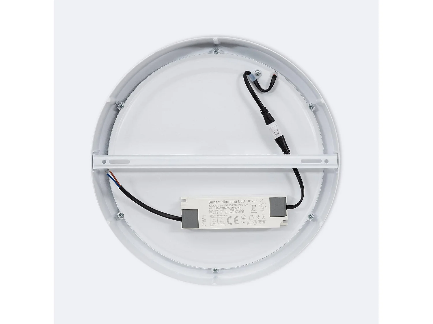 Plafoniera LED 24W Ø300 mm Alluminio Circolare Regolabile Dim To Warm Bianco
