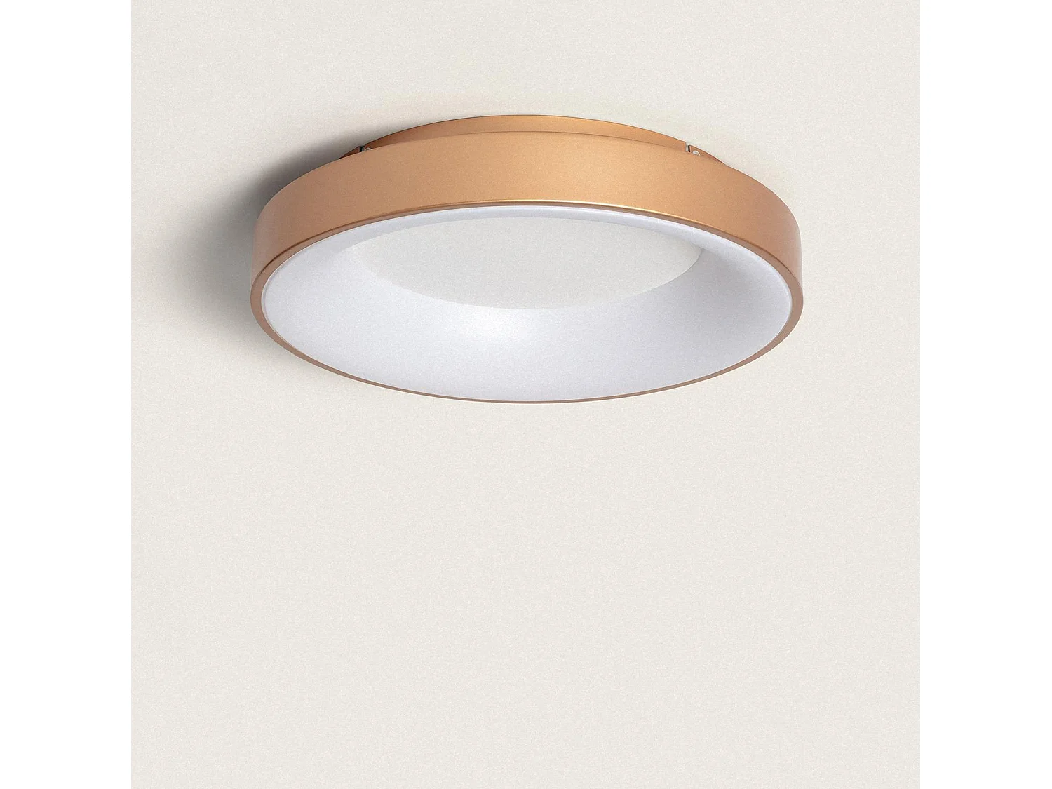 Plafonnier LED Rond 40W Métal Ø470 mm CCT Sélectionnable Jacob Cuivre