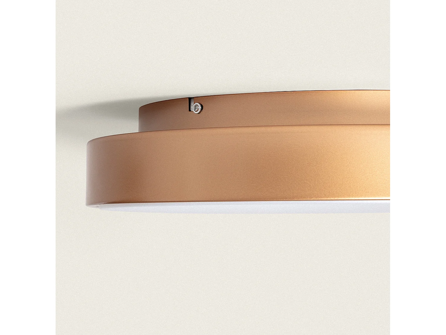 Plafonnier LED Rond 40W Métal Ø470 mm CCT Sélectionnable Jacob Cuivre