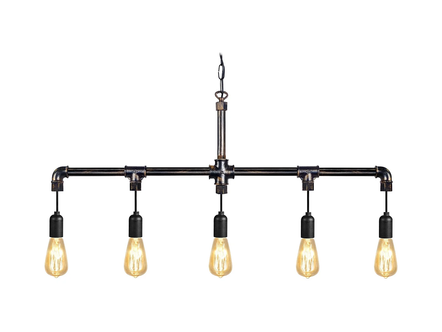 Lustre TOSEL ,métal,Noir ,H70xD5xP90cm