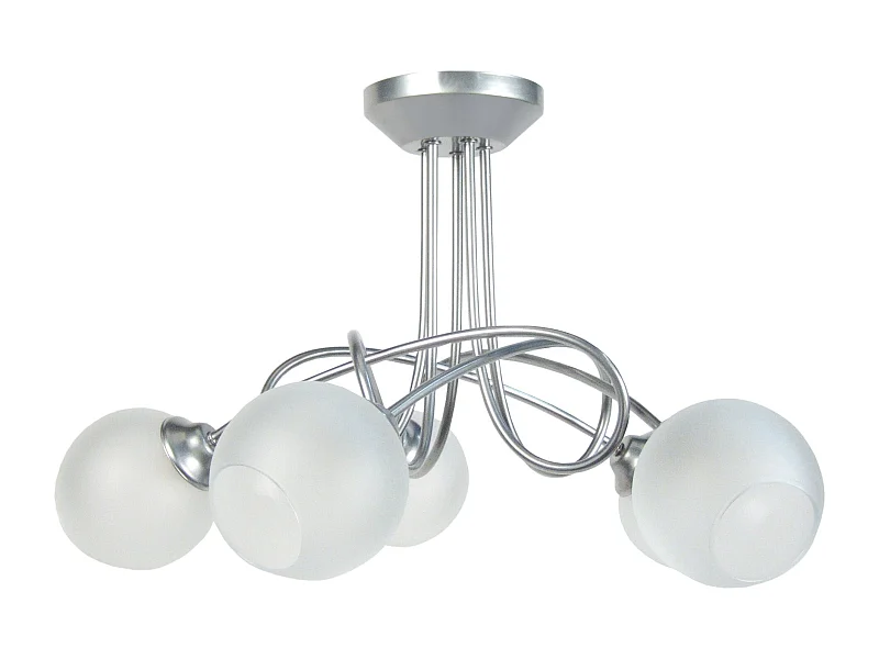 Lustre TOSEL  ACTUELLE B vidro braço branco D48 x  H32  cm