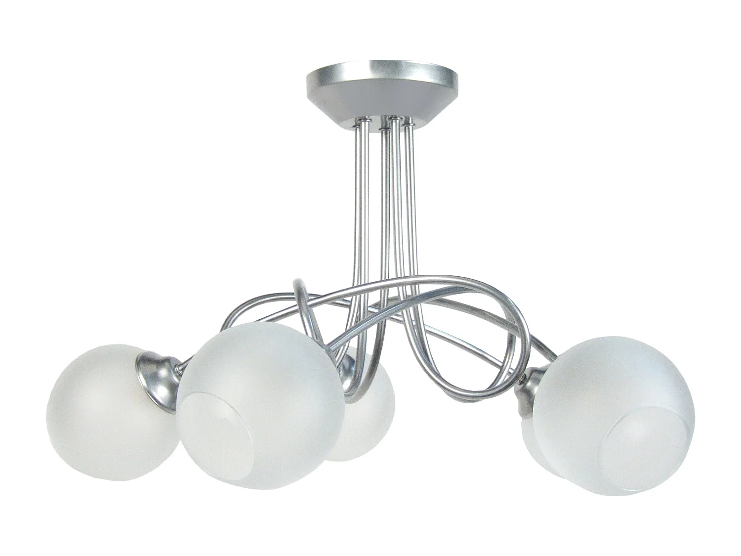 Lustre TOSEL  ACTUELLE B vidro braço branco D48 x  H32  cm