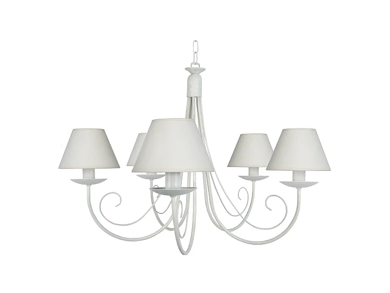 Lustre TOSEL CÔTE D'IVOIRE A tecido braço marfim D58 x  H80  cm