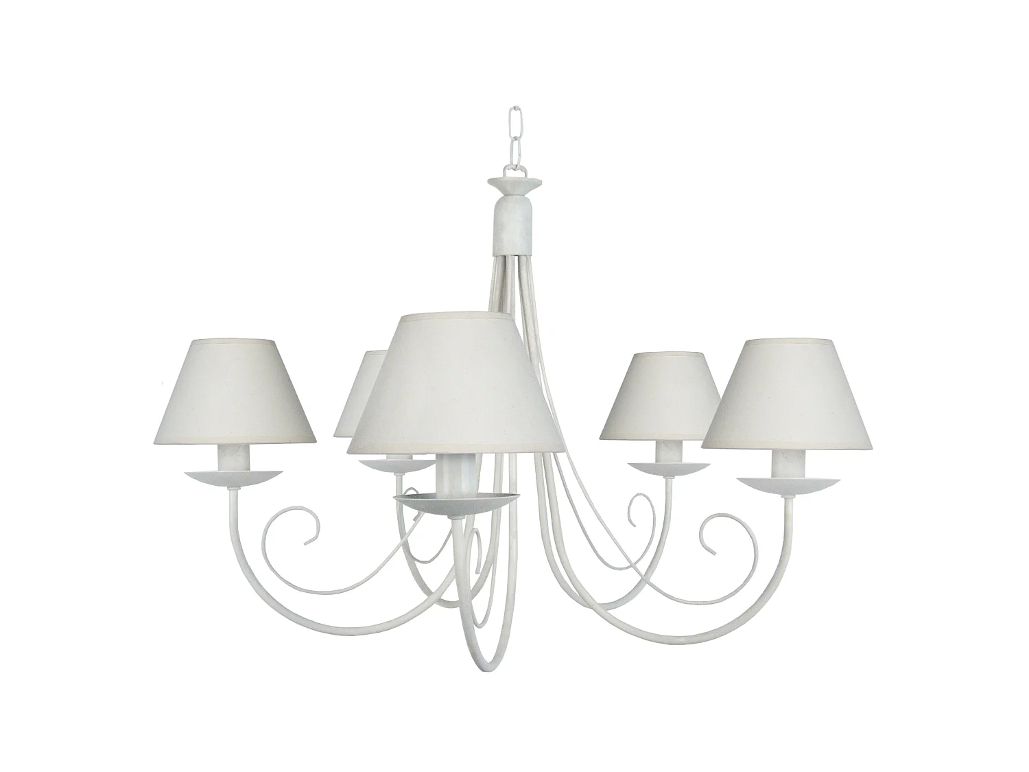 Lustre TOSEL CÔTE D'IVOIRE A tecido braço marfim D58 x  H80  cm